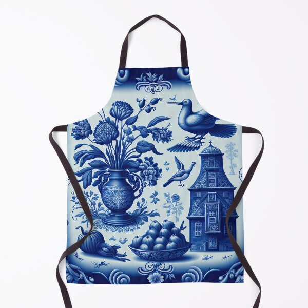 Item preview, Delft blue tile design designed and sold by FlatLandPrints.