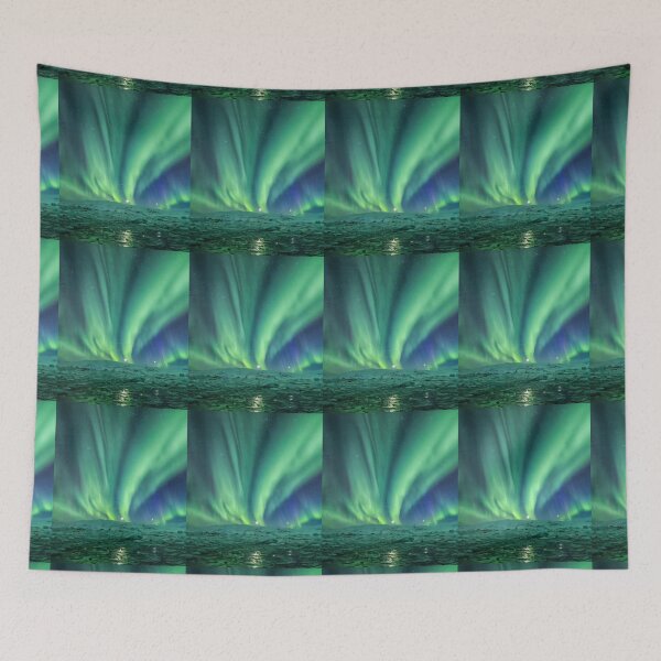 Item preview, BEAUTIFUL GREEN NORTHERN LIGHTS OVER THE ICE designed and sold by MJ96-PRO.