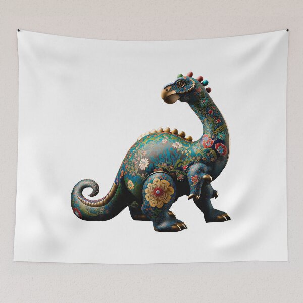 Item preview, Chinese cloisonne dinosaur. chinese decoration designed and sold by Cute-and-Co.