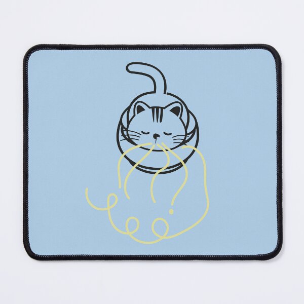 Item preview, Funny Cat Eating Spaghetti outlined designed and sold by fatydesignspace.