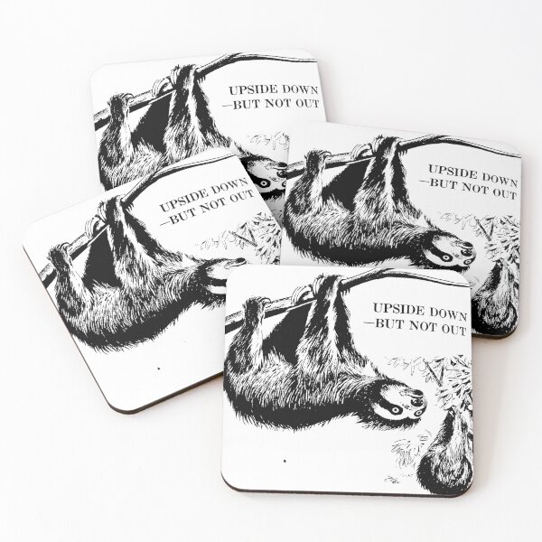 Item preview, UPSIDE DOWN prehistoric three toed sloth from vintage artwork designed and sold by Michael Stewart.