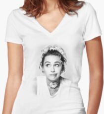 Miley t-shirt Women's Fitted V-Neck T-Shirt