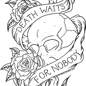 Death Waits For Nobody" Art Board Print for Sale by delaneysloane