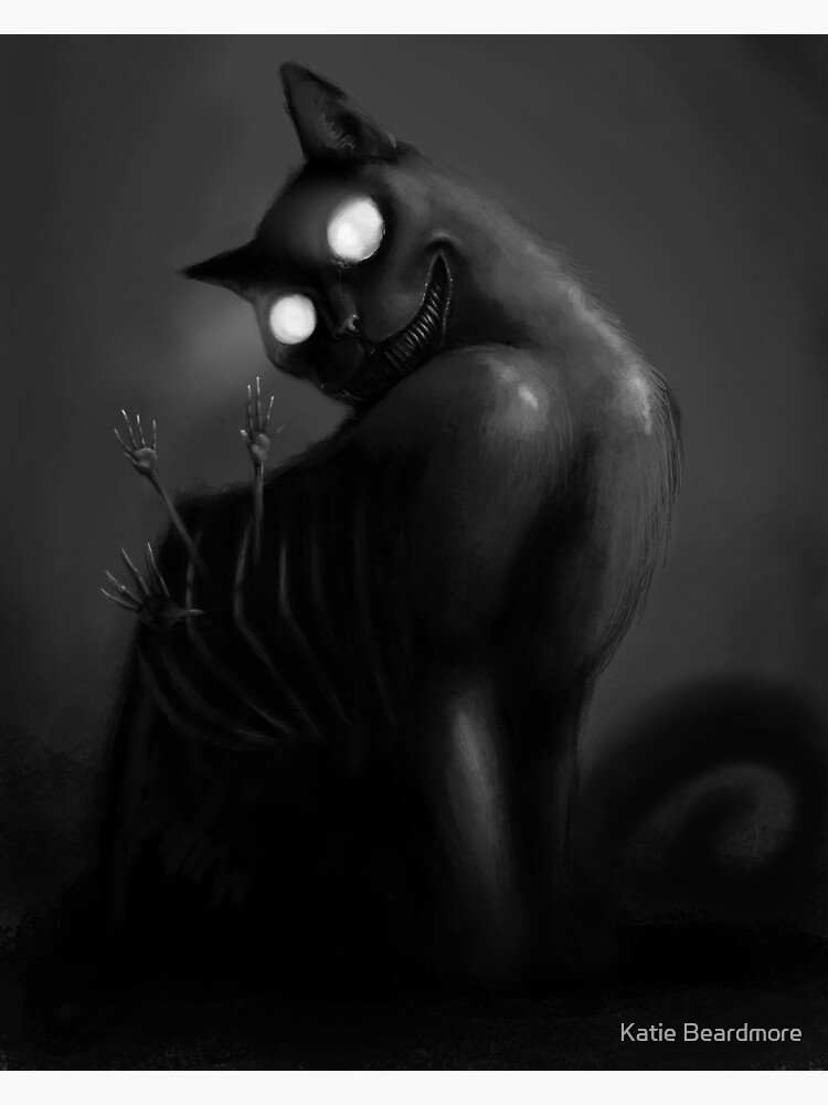 Broken Horror cat art/illustration