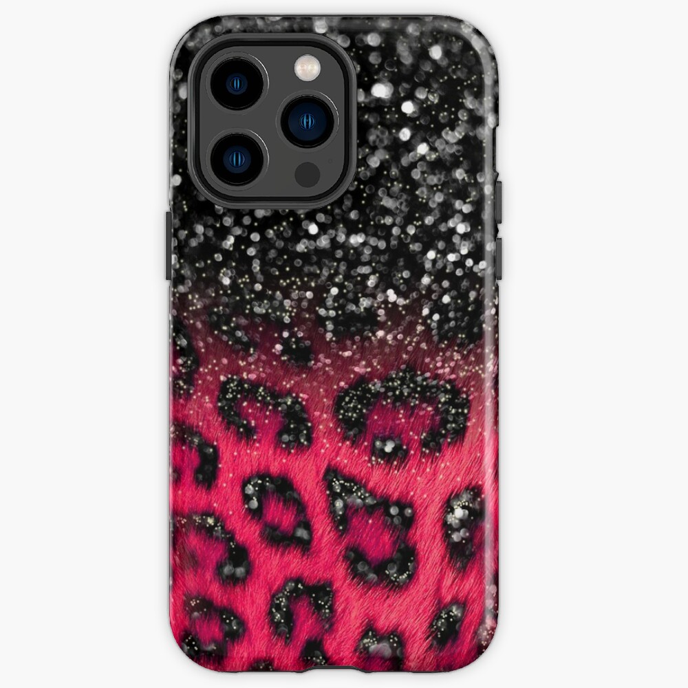 Pink Black Leopard Print Faux Glitter iPad Case & Skin for Sale by  wildredhead