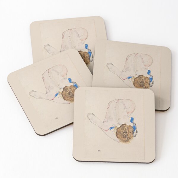 Item preview, Egon Schiele Nude with Blue Stockings, Bending Forward  designed and sold by TeeARTHY.