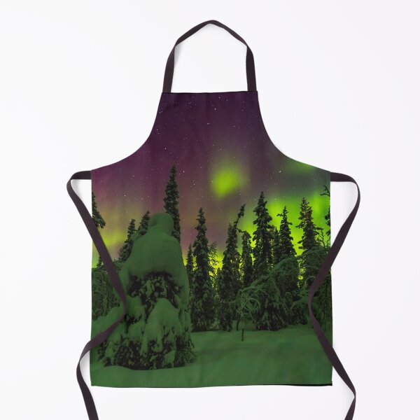 Item preview, GREEN NORTHERN LIGHTS OVER THE TREES designed and sold by MJ96-PRO.