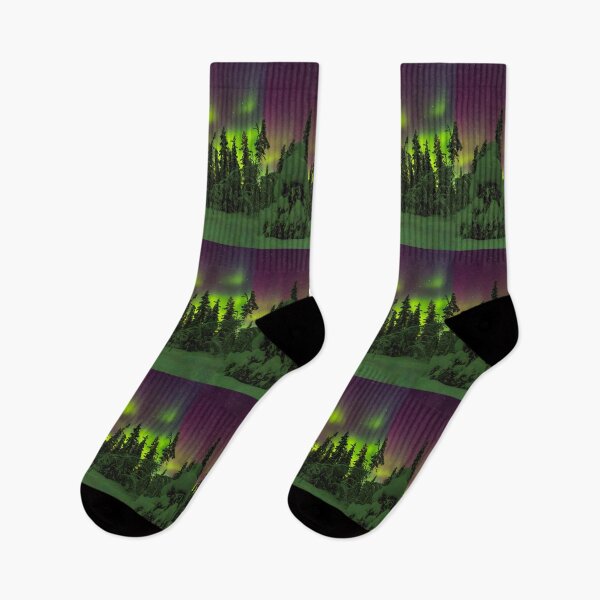 Item preview, GREEN NORTHERN LIGHTS OVER THE TREES designed and sold by MJ96-PRO.