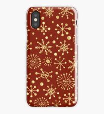 Retro Stars Pattern on Red iPhone Case