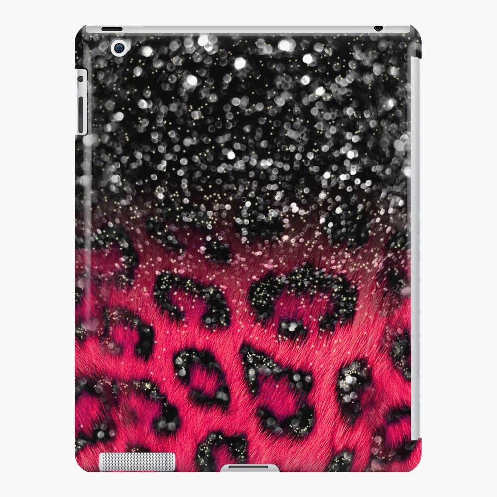 Pink Black Leopard Print Faux Glitter iPad Case & Skin for Sale by  wildredhead