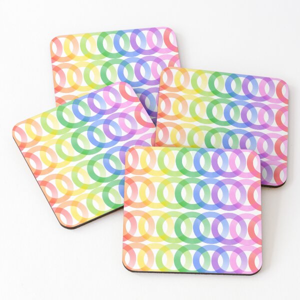 Item preview, Rainbow Rings On White designed and sold by IndigoAndSparks.