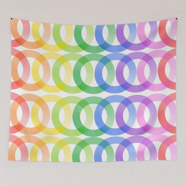 Item preview, Rainbow Rings On White designed and sold by IndigoAndSparks.