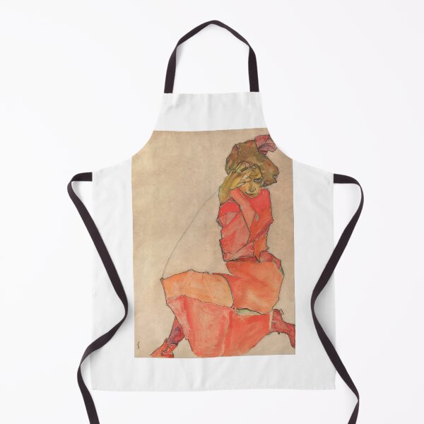 Item preview, Egon Schiele Kneeling Female in Orange-Red Dress designed and sold by TeeARTHY.