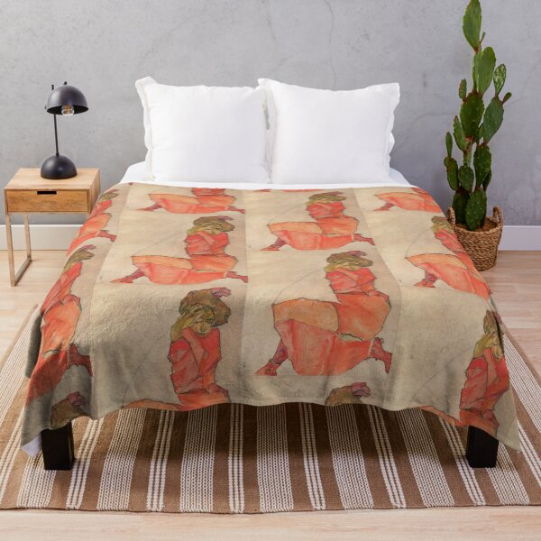 Item preview, Egon Schiele Kneeling Female in Orange-Red Dress designed and sold by TeeARTHY.