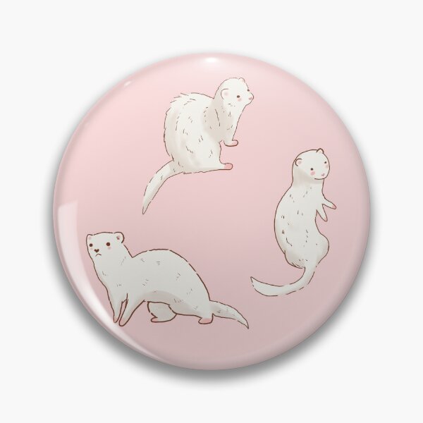 Item preview, White Ferrets illustration designed and sold by Mayarart.