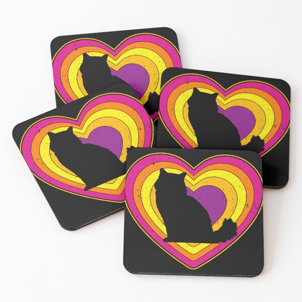 Item preview, Valentine’s Day Cat Vintage Retro Heart designed and sold by AnimalsSpace.