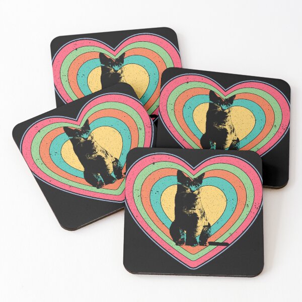 Item preview, Valentine’s Day Cat Vintage Retro Heart designed and sold by AnimalsSpace.