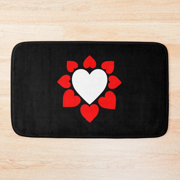 Item preview, White Heart Emoji (Red Heart Framed) - (Gift Heart Designs) designed and sold by LEOEXPRESS.