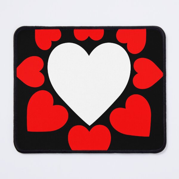 Item preview, White Heart Emoji (Red Heart Framed) - (Gift Heart Designs) designed and sold by LEOEXPRESS.