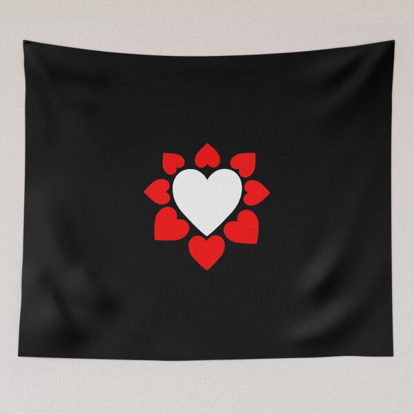 Item preview, White Heart Emoji (Red Heart Framed) - (Gift Heart Designs) designed and sold by LEOEXPRESS.