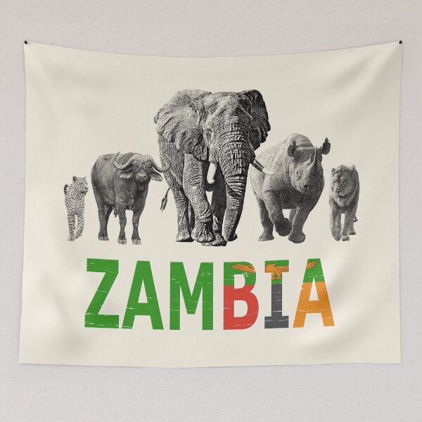 Item preview, Zambia Wildlife Big Five Safari for Zambia Fans designed and sold by Scotch Macaskill.