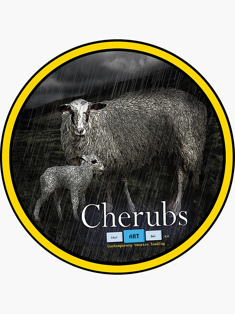 Thumbnail 3 of 3, Sticker, Cherubs Canadian Premiere Sheep Pin designed and sold by Ctrl-ART-Del.