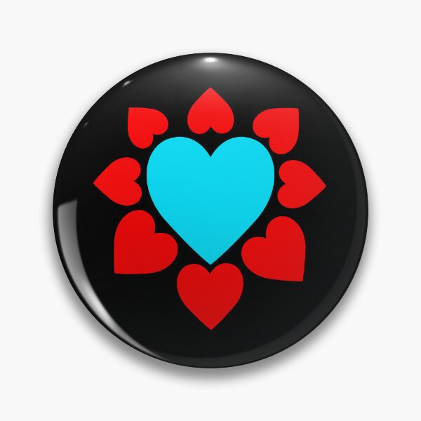 Item preview, Blue Heart Emoji (Red Heart Framed) - (Gift Heart Designs) designed and sold by LEOEXPRESS.