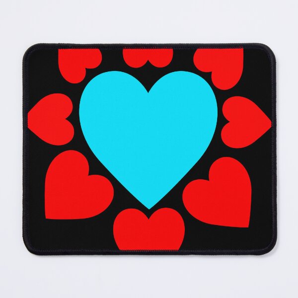 Item preview, Blue Heart Emoji (Red Heart Framed) - (Gift Heart Designs) designed and sold by LEOEXPRESS.
