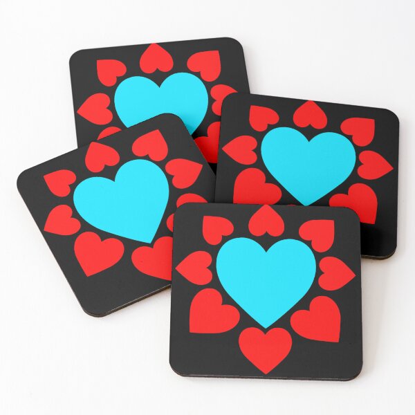Item preview, Blue Heart Emoji (Red Heart Framed) - (Gift Heart Designs) designed and sold by LEOEXPRESS.