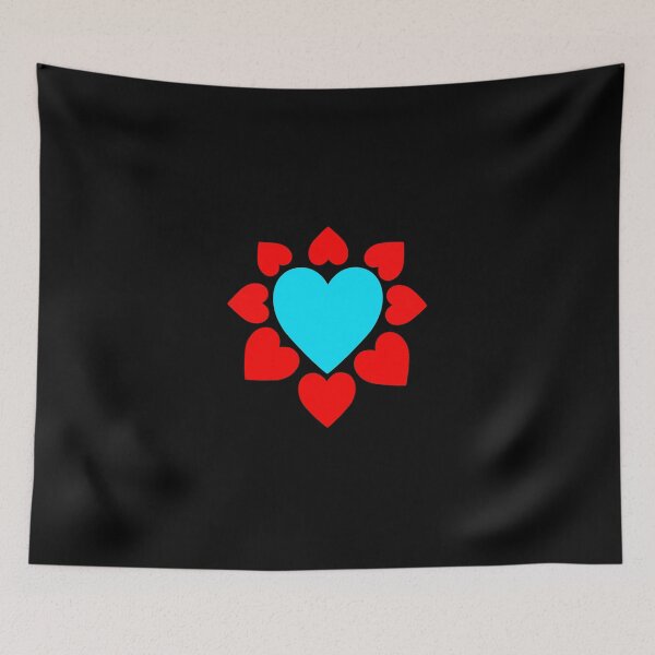 Item preview, Blue Heart Emoji (Red Heart Framed) - (Gift Heart Designs) designed and sold by LEOEXPRESS.
