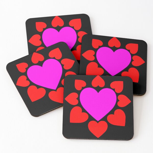 Item preview, Pink Heart Emoji (Red Heart Framed) - (Gift Heart Designs) designed and sold by LEOEXPRESS.