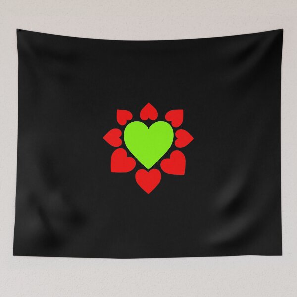 Item preview, Green Heart Emoji (Red Heart Framed) - (Gift Heart Designs) designed and sold by LEOEXPRESS.