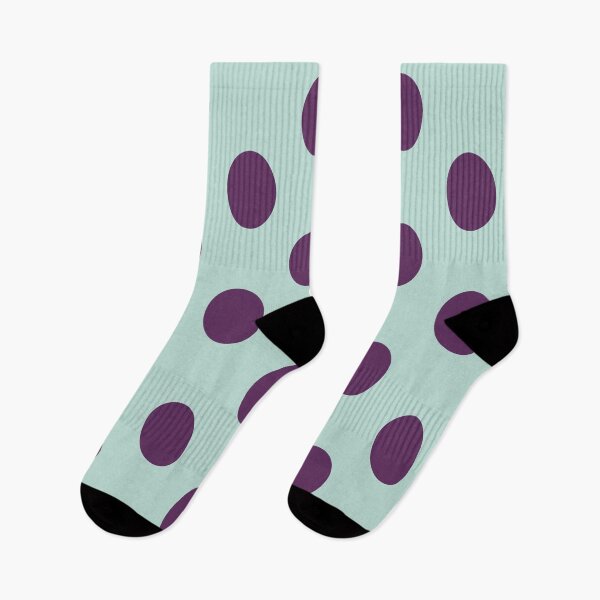 Item preview, Large AUBERGINE PURPLE and MINT GREEN POLKA DOTS  designed and sold by RachelMacht.