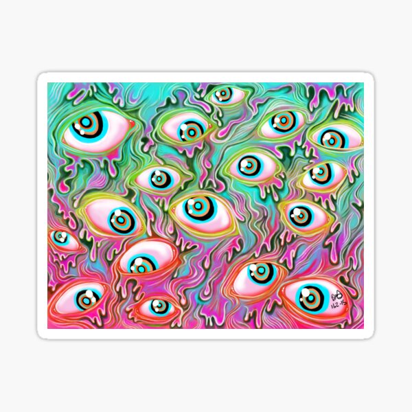 Eyeball Pattern - Color Alt Sticker