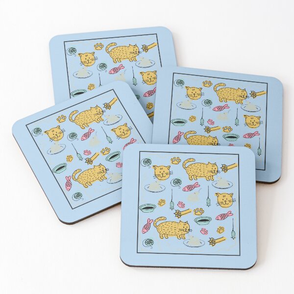 Item preview, Copy of Funny Cat Eating Spaghetti Pattern designed and sold by fatydesignspace.