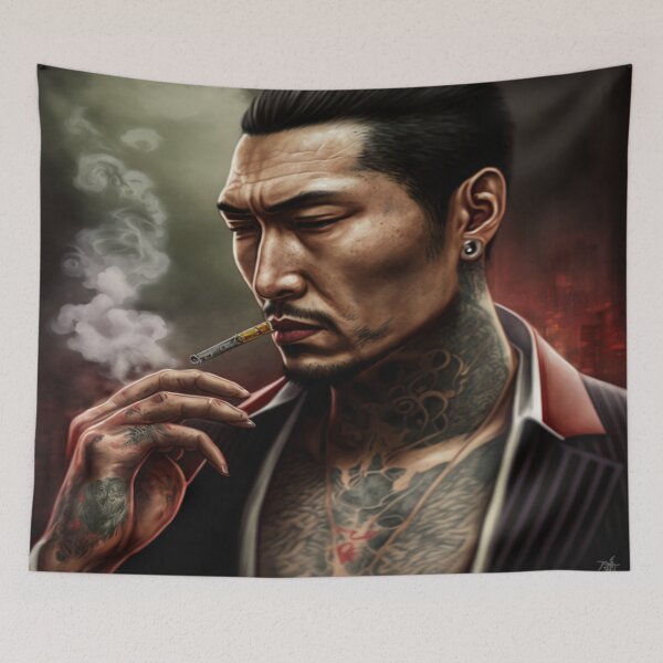 Item preview, Japanese Yakuza Anime tattoo Smoking designed and sold by BaynoSama.
