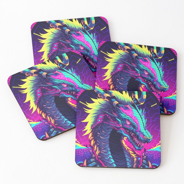 Item preview, Neon Cyber Dragon | Neon Japan designed and sold by GoblinDSGN.