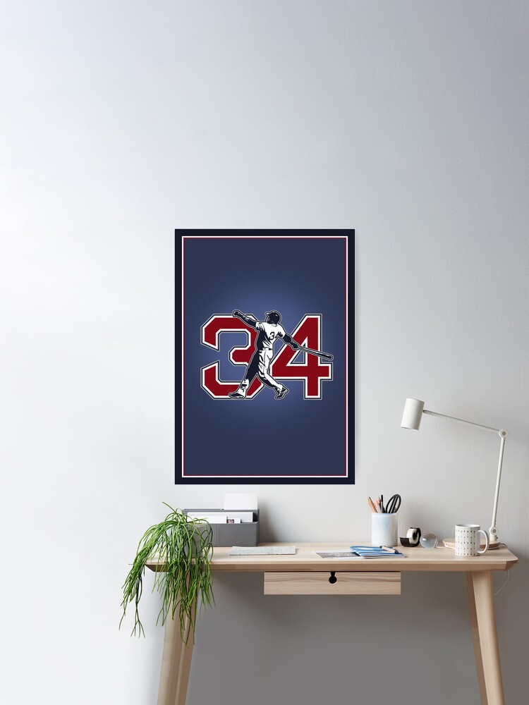 34 - Big Papi (original) Poster for Sale by DesignSyndicate