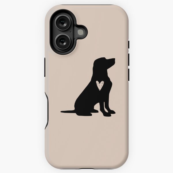 Item preview, Labrador Retriever Black Silhouette Heart Love Dog Cute designed and sold by Omoozo.