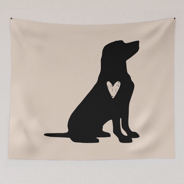 Item preview, Labrador Retriever Black Silhouette Heart Love Dog Cute designed and sold by Omoozo.