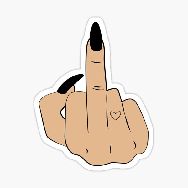 MIDDLE FINGER FLIP OFF MEME DECAL FUNNY ANGRY STICK MAN STICKER