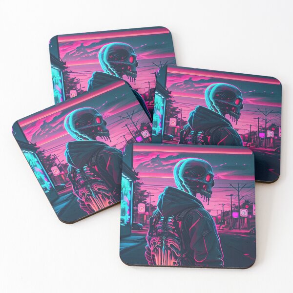 Item preview, Skeleton in Neon City designed and sold by Semih KIZIL.