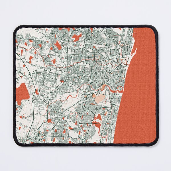 Item preview, Chennai City Map of Tamil Nadu, India - Bohemian designed and sold by deMAP.