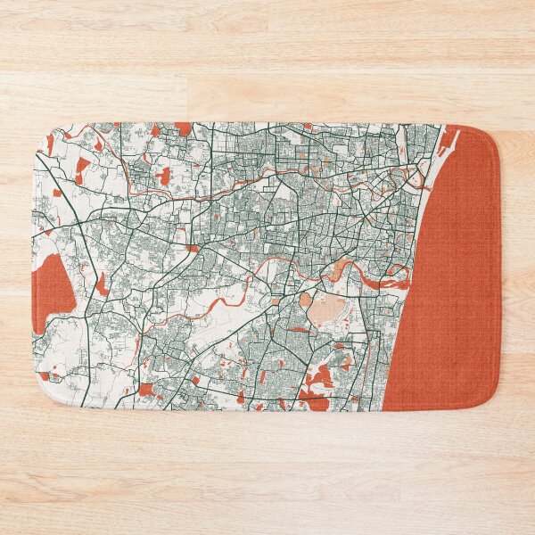 Item preview, Chennai City Map of Tamil Nadu, India - Bohemian designed and sold by deMAP.