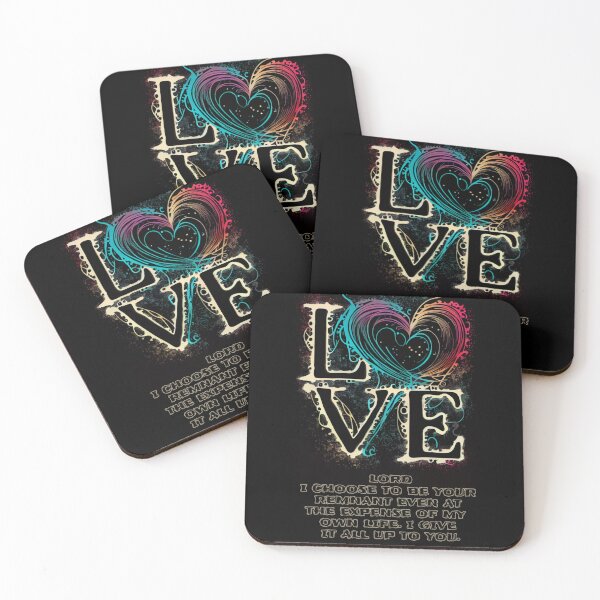 Item preview, Creative Illustration of the Word LOVE in Neon Dreams Style and Dedication to God designed and sold by Art4Christ.