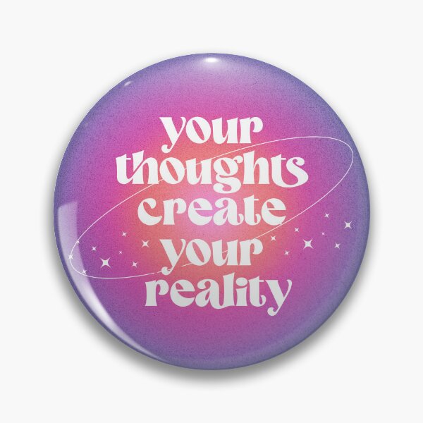 Item preview, Your Thoughts Create Your Reality Aura Grainy Gradient designed and sold by stickersworld31.