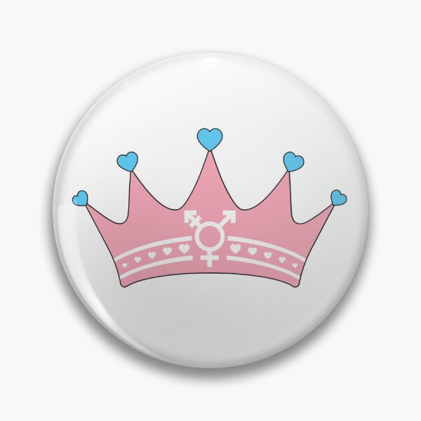 Item preview, Trans Princess Crown - Pride Sticker designed and sold by LaLunaWinters.