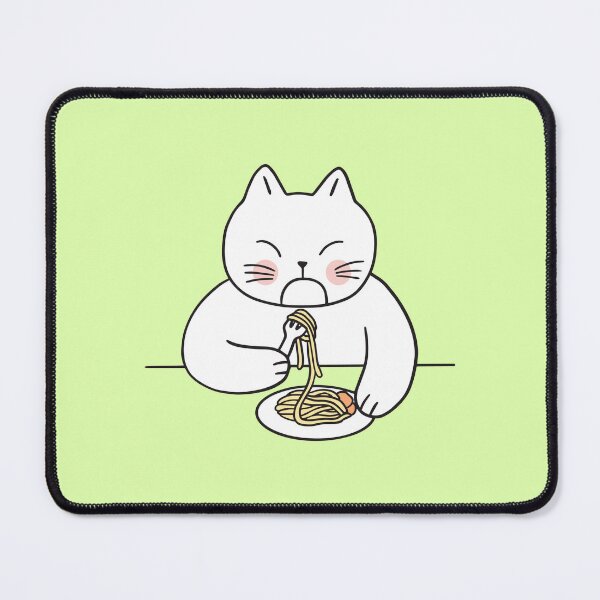 Item preview, cat eating spaghetti designed and sold by Zaibo.