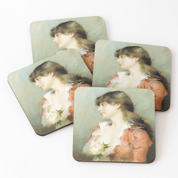 Item preview, Albert Edelfelt Profile of a Young Woman A I 539 designed and sold by MARWA-STORE.