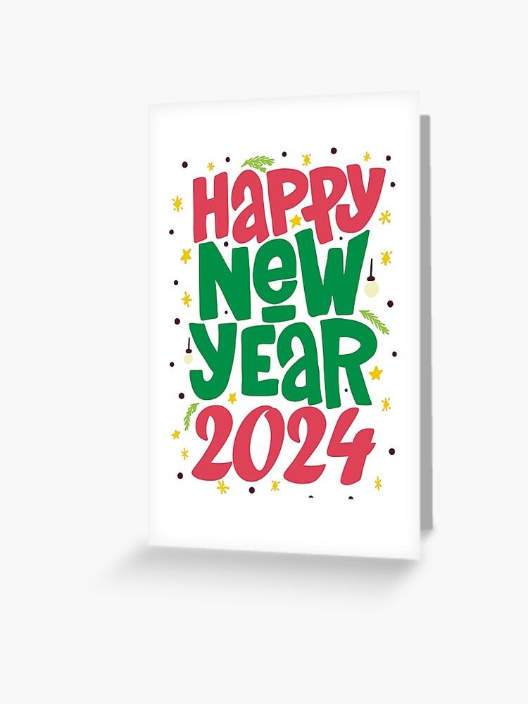 Cheers 2024 Greeting Card, New Year Cards
